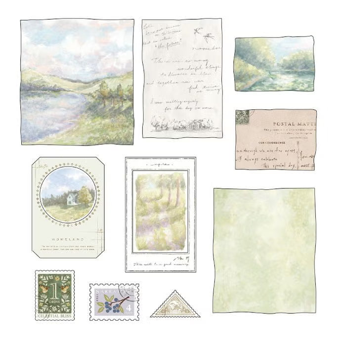 MIND WAVE Flake Stickers - Landscape - Sunlight Filtering Through Trees