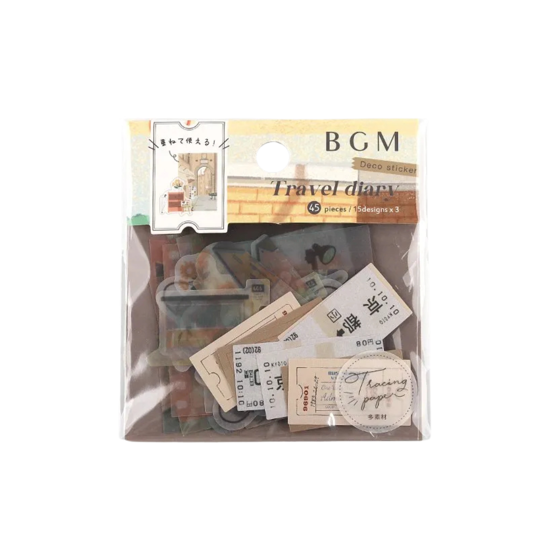BGM Flake Stickers - Travel Diary - City Theme