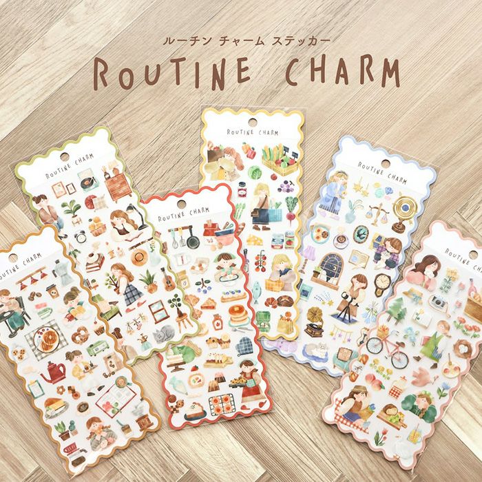 MIND WAVE Routine Charm Stickers
