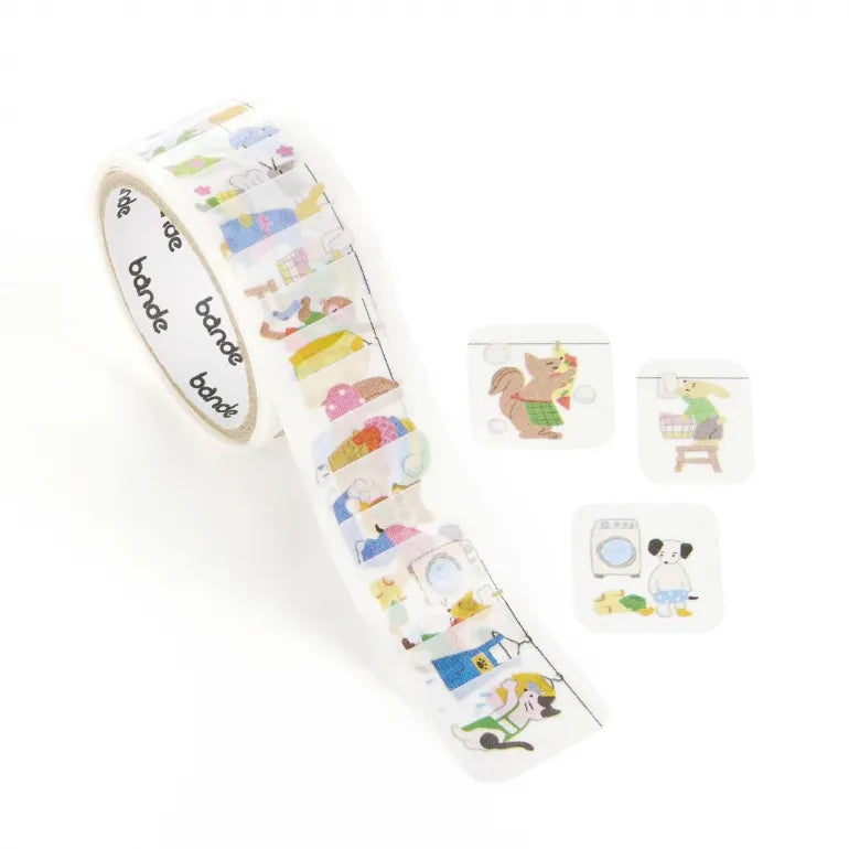 BANDE Masking Tape - People Who Live In Notebooks - Laundry Together - Animals