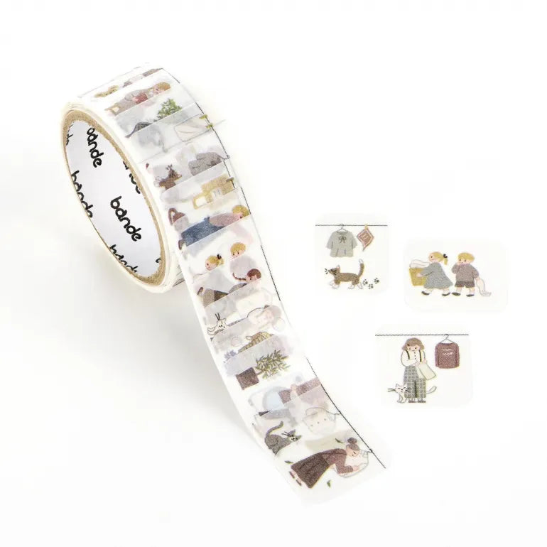 BANDE Masking Tape - People Who Live In Notebooks - Laundry Together - Cat and Me