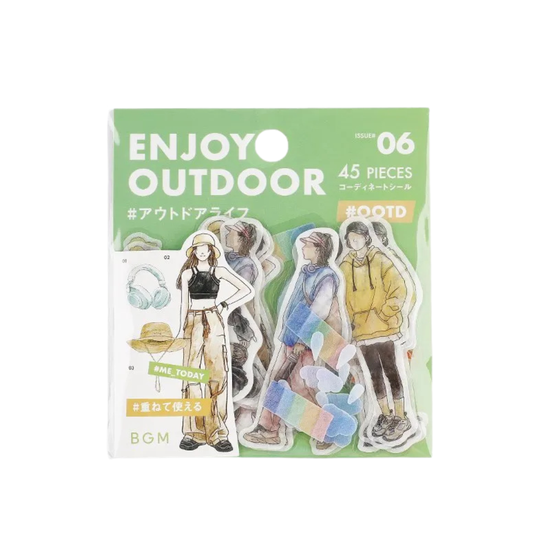 BGM Coordinate Stickers - #Me_Today - Enjoy Outdoor