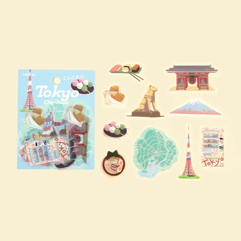 BGM Flake Stickers - City Guide - Tokyo