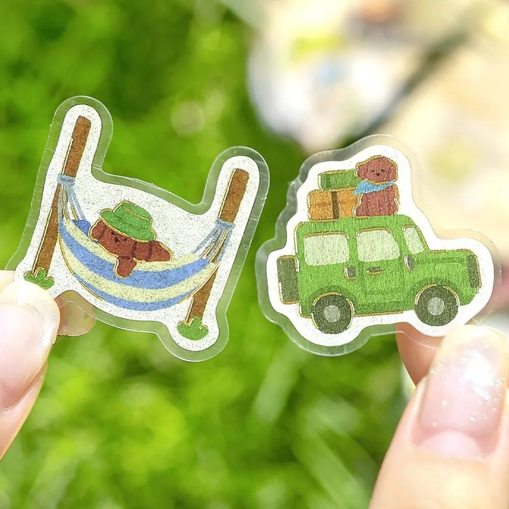 BGM Flake Stickers - Foil-Stamped - Become An Animal - Puppy Explorers