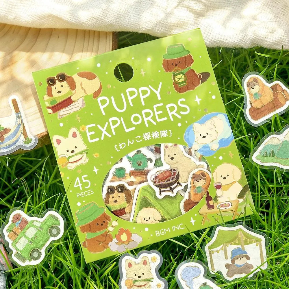 BGM Flake Stickers - Foil-Stamped - Become An Animal - Puppy Explorers