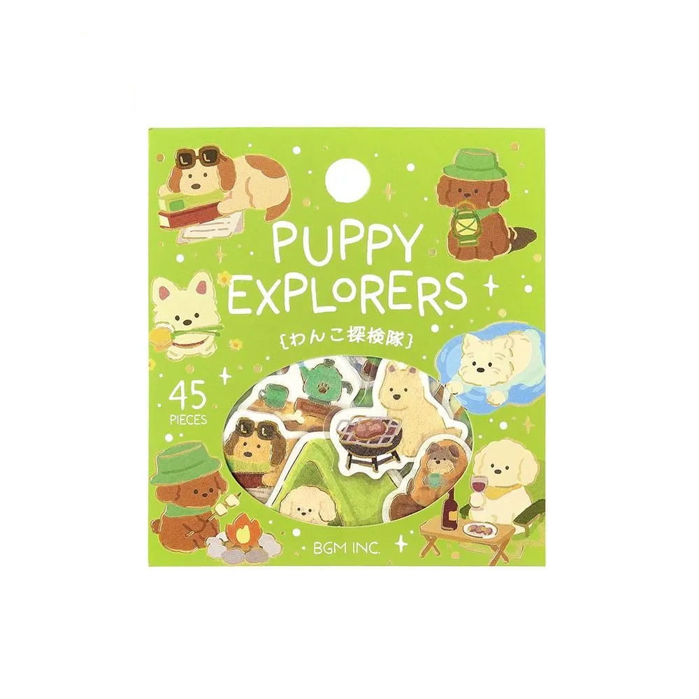 BGM Flake Stickers - Foil-Stamped - Become An Animal - Puppy Explorers