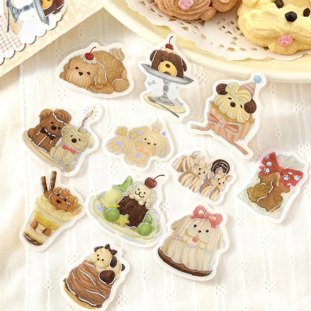 BGM Flake Stickers - Foil-Stamped - Fluffy Animals - Whipped Dog