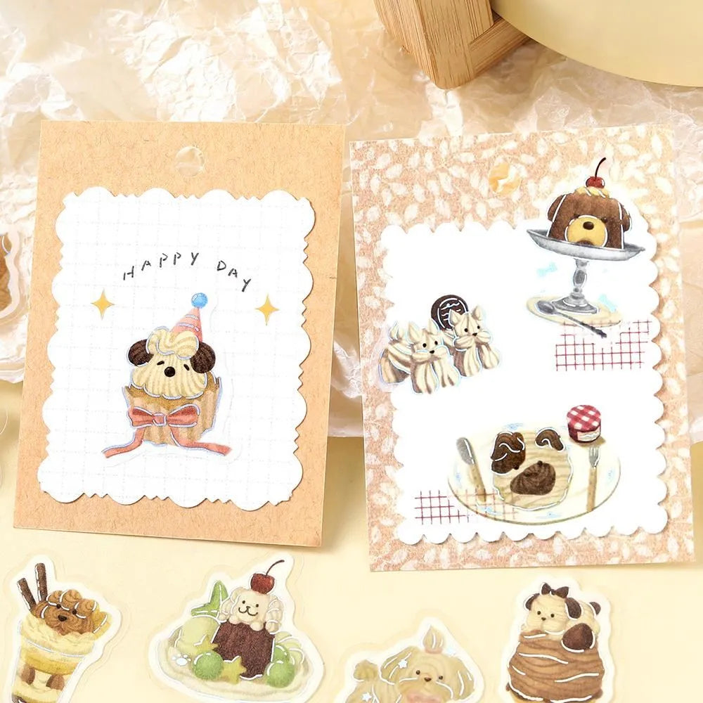 BGM Flake Stickers - Foil-Stamped - Fluffy Animals - Whipped Dog