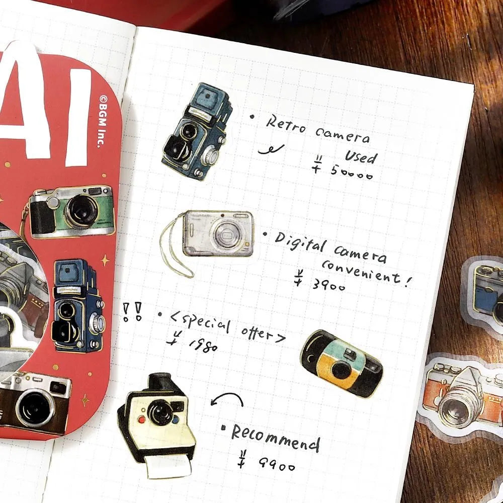 BGM Flake Stickers - Foil-Stamped - IPPAI - Cameras
