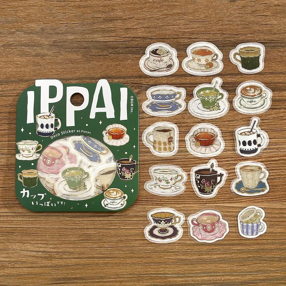 BGM Flake Stickers - Foil-Stamped - IPPAI - Cups