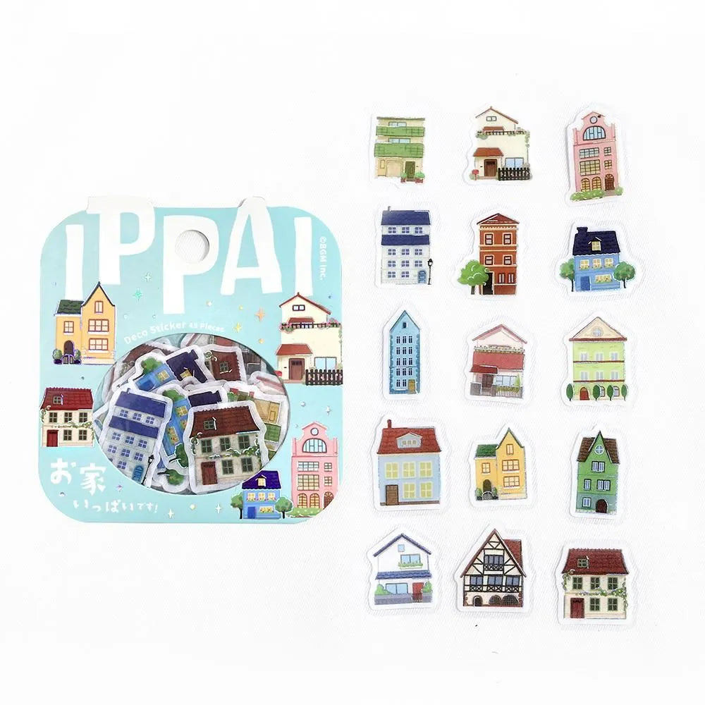 BGM Flake Stickers - Foil-Stamped - IPPAI - Houses