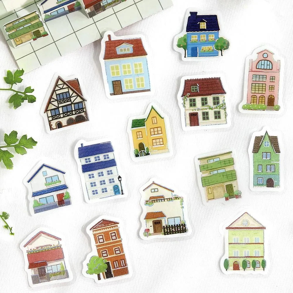 BGM Flake Stickers - Foil-Stamped - IPPAI - Houses