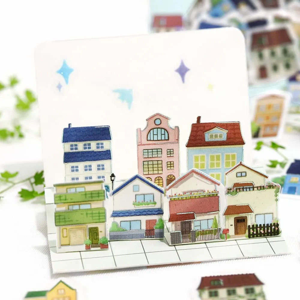 BGM Flake Stickers - Foil-Stamped - IPPAI - Houses