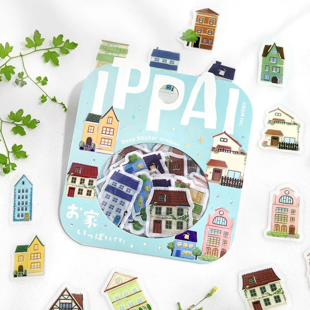 BGM Flake Stickers - Foil-Stamped - IPPAI - Houses