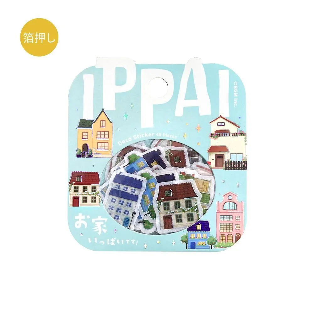 BGM Flake Stickers - Foil-Stamped - IPPAI - Houses