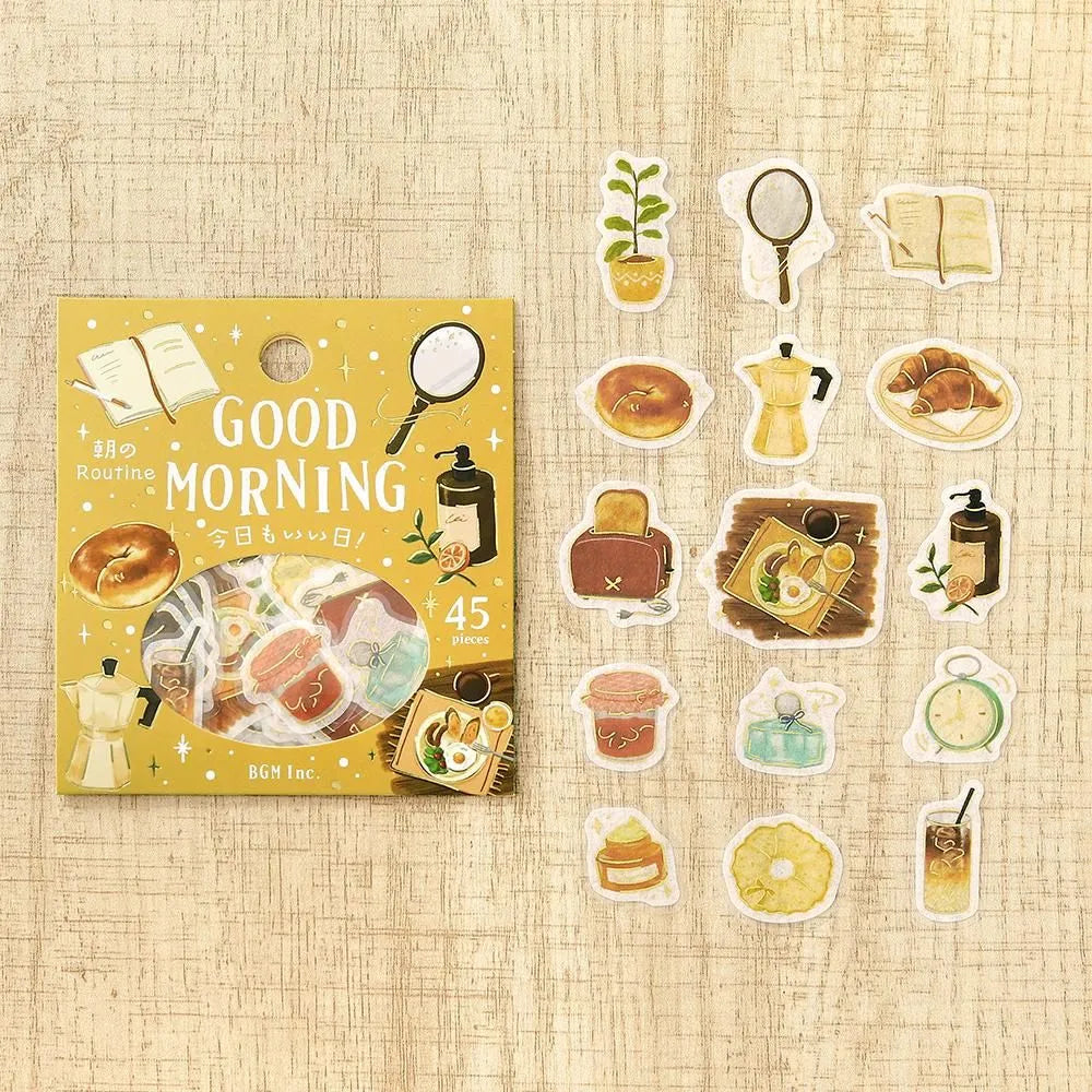 BGM Flake Stickers - Foil-Stamped - Today Is A Good Day - Good Morning
