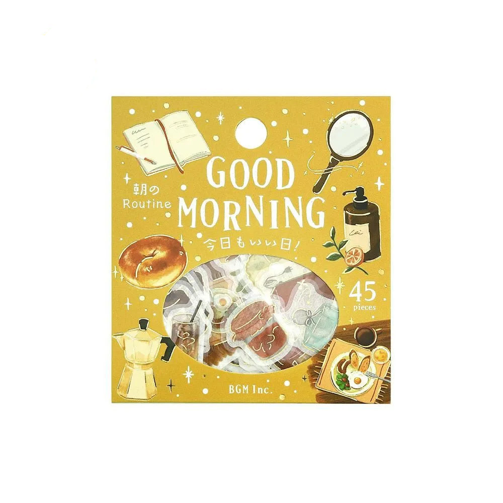 BGM Flake Stickers - Foil-Stamped - Today Is A Good Day - Good Morning