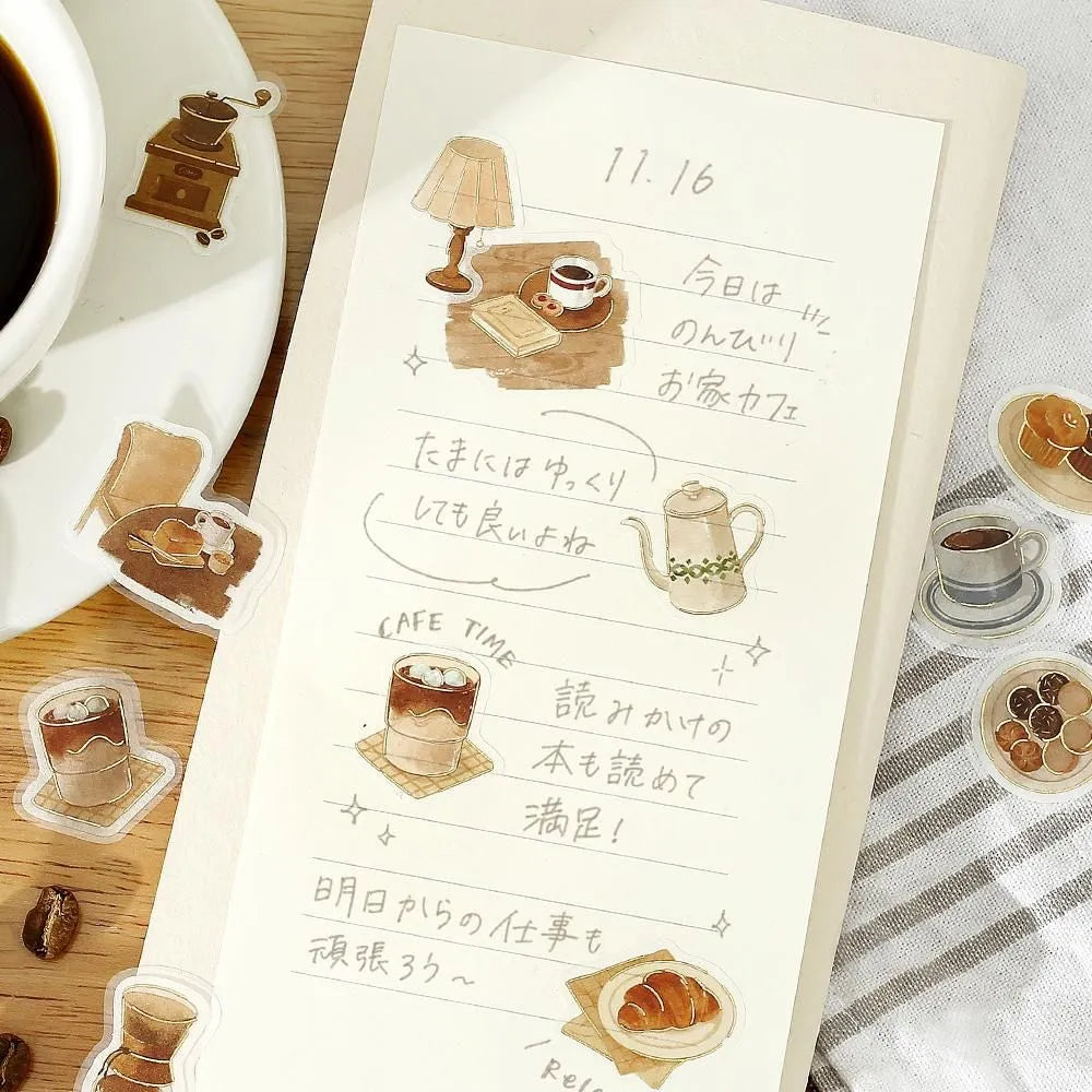 BGM Flake Stickers - Foil-Stamped - Today's Cafe - Home Cafe