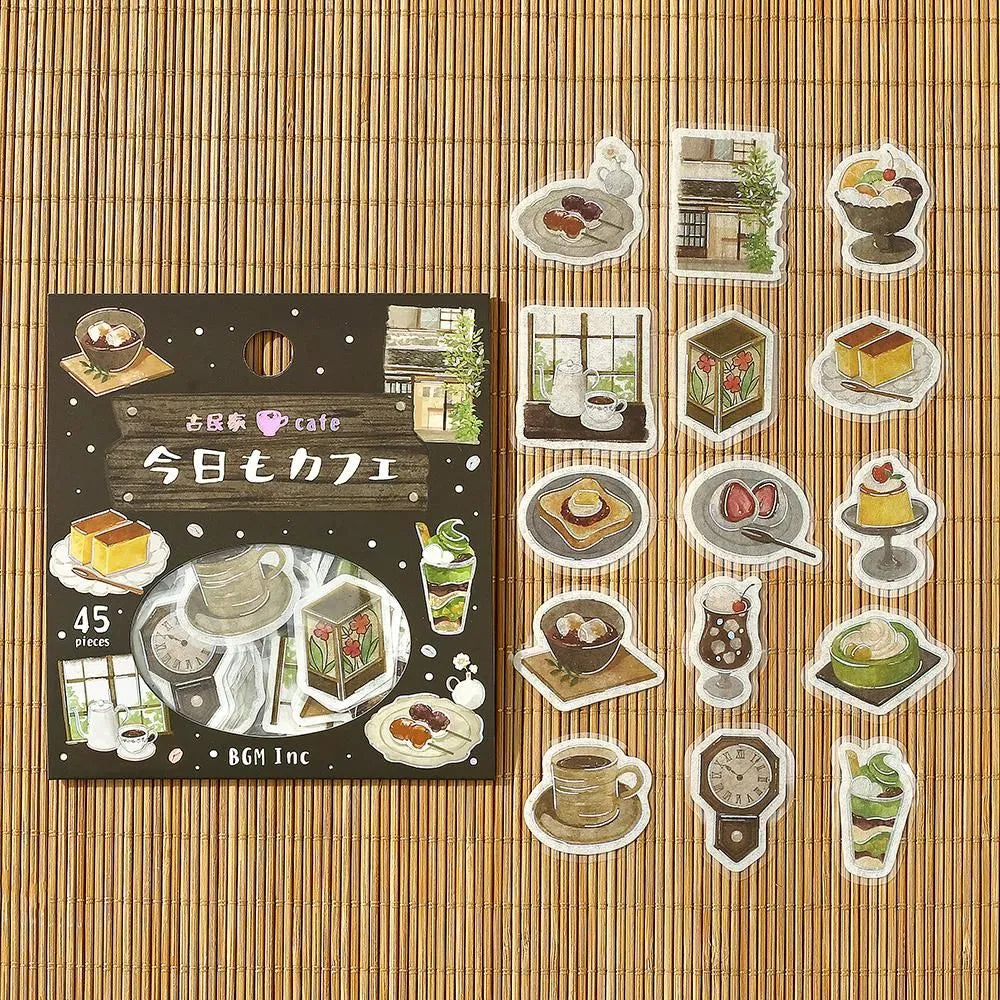 BGM Flake Stickers - Foil-Stamped - Today's Cafe - Old House Cafe