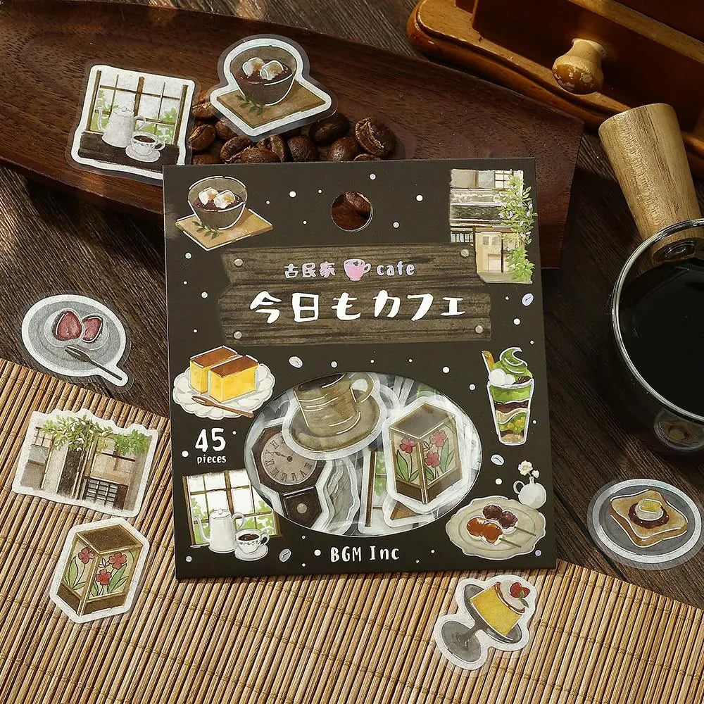 BGM Flake Stickers - Foil-Stamped - Today's Cafe - Old House Cafe