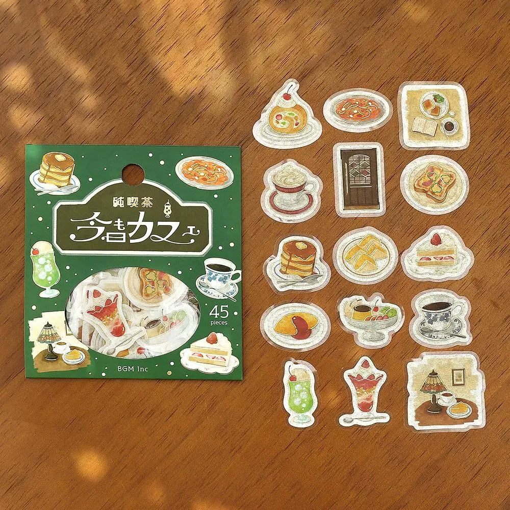 BGM Flake Stickers - Foil-Stamped - Today's Cafe - Traditional Cafe