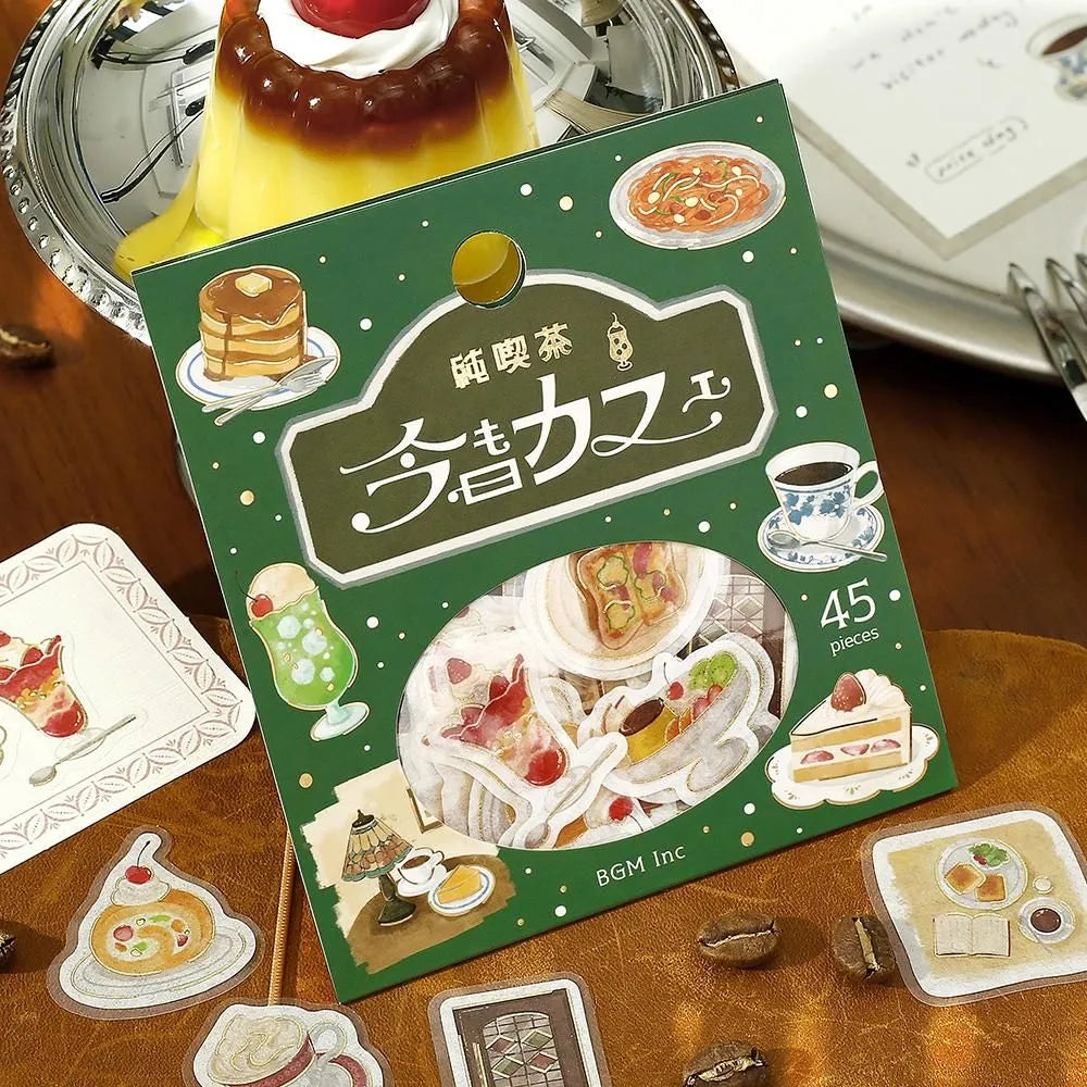 BGM Flake Stickers - Foil-Stamped - Today's Cafe - Traditional Cafe