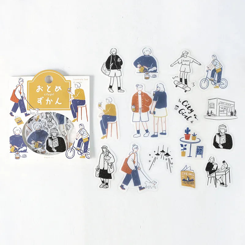 BGM Flake Stickers - Girl's Guidebook - City Girl