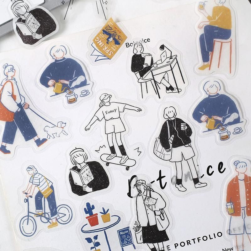 BGM Flake Stickers - Girl's Guidebook - City Girl