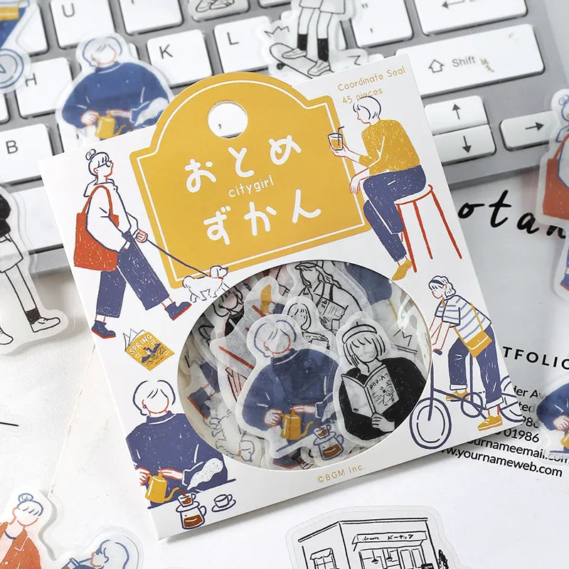 BGM Flake Stickers - Girl's Guidebook - City Girl
