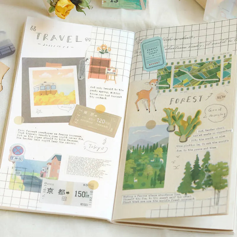 BGM Flake Stickers - Travel Diary - City Theme