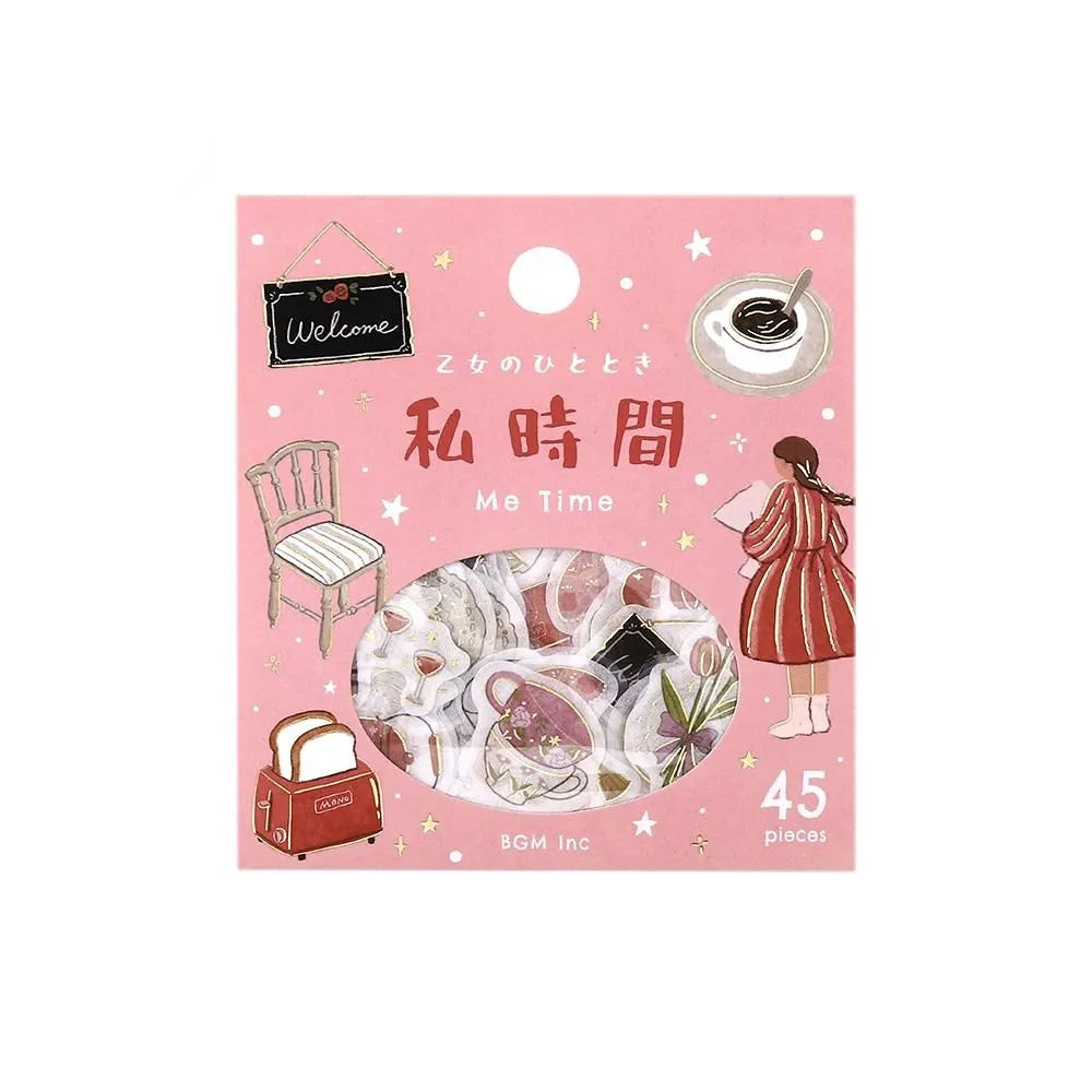 BGM Foil-Stamped Flake Stickers - A Maiden's Moment - Me Time