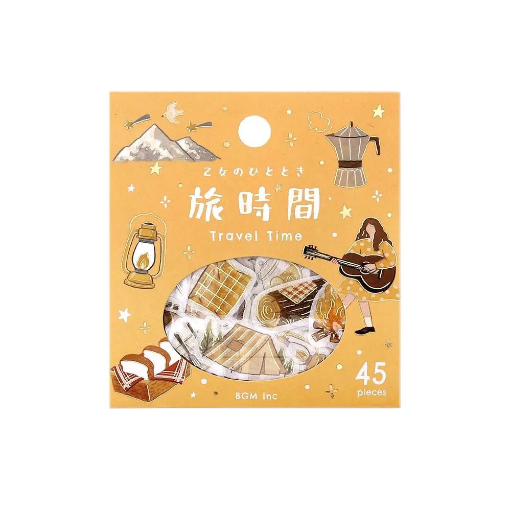 BGM Foil-Stamped Flake Stickers - A Maiden's Moment - Travel Time