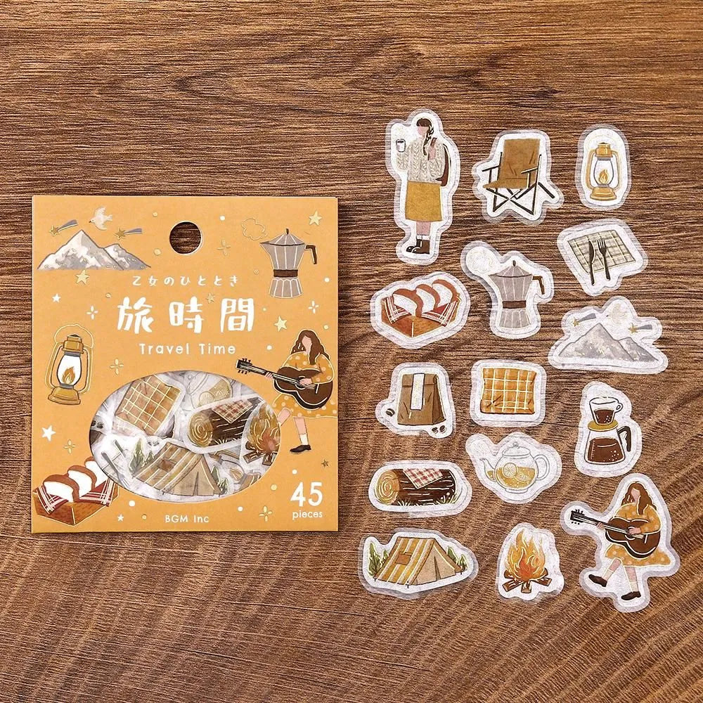 BGM Foil-Stamped Flake Stickers - A Maiden's Moment - Travel Time