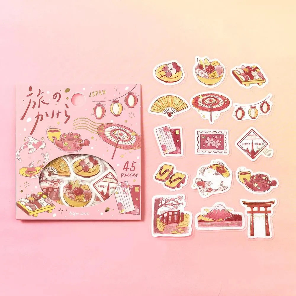 BGM Foil-Stamped Flake Stickers - Fragments Of A Journey - To The Japan