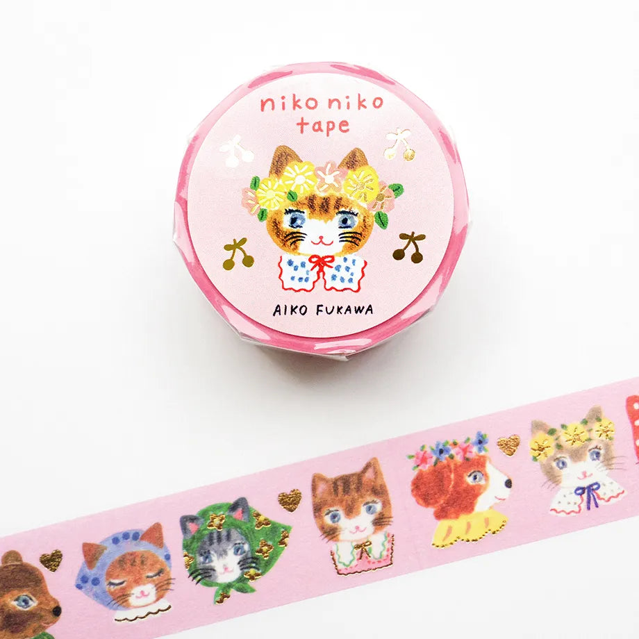 COZYCA x AIKO FUKAWA Foil-Stamped Masking Tape -  Niko Niko