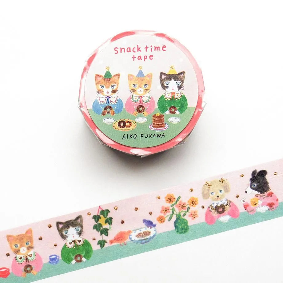 COZYCA x AIKO FUKAWA Foil-Stamped Masking Tape -  Snack Time