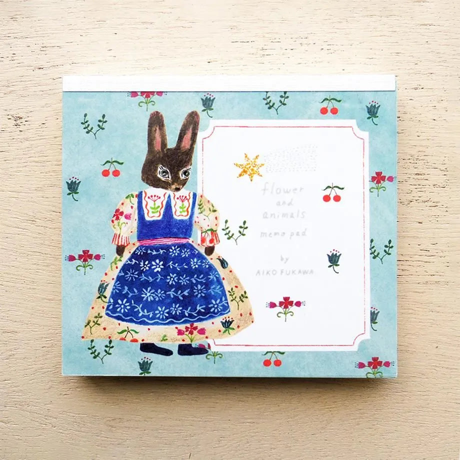 COZYCA x AIKO FUKAWA Block Memo - Flower And Animals