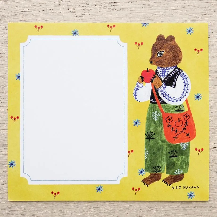 COZYCA x AIKO FUKAWA Block Memo - Flower And Animals