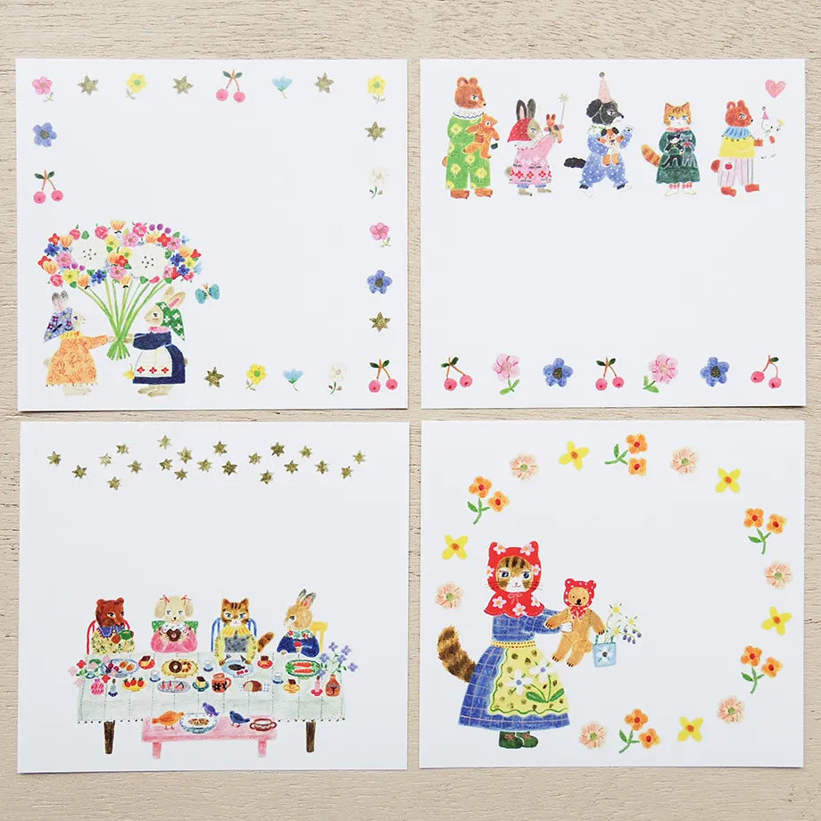 COZYCA x AIKO FUKAWA Block Memo - Little Fluffy Friends