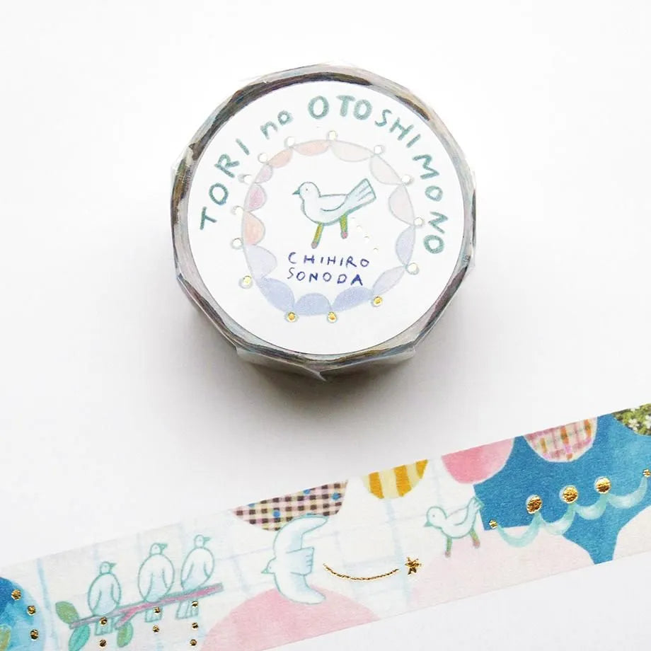 COZYCA x CHIHIRO SONODA Foil-Stamped Masking Tape - Tori No Otoshimono