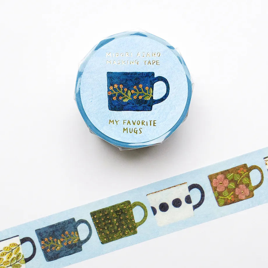 COZYCA x MIDORI ASANO Foil-Stamped Masking Tape - My Favorite Mugs