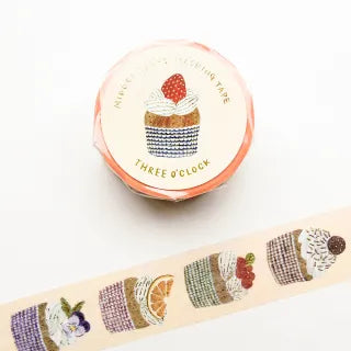 COZYCA x MIDORI ASANO Foil Stamped Masking Tape - Three O' Clock