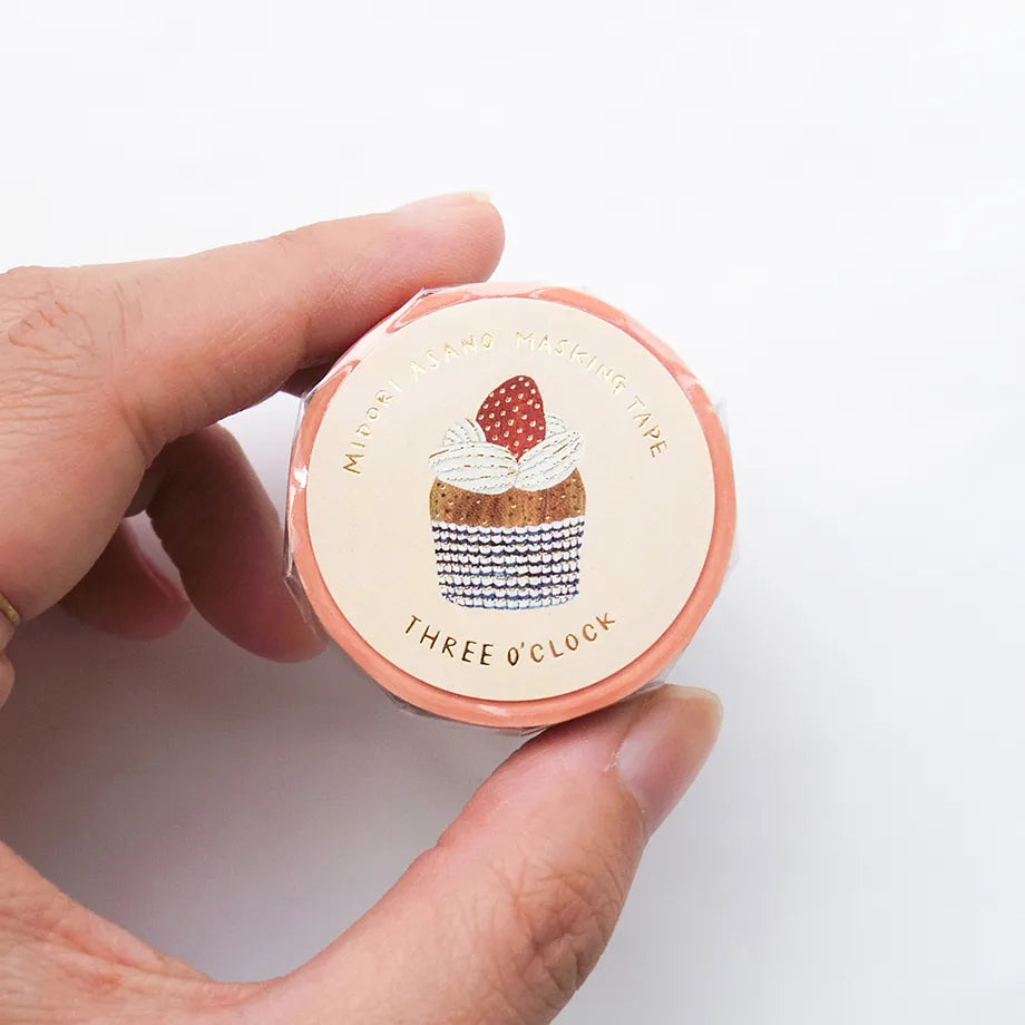 COZYCA x MIDORI ASANO Foil Stamped Masking Tape - Three O' Clock