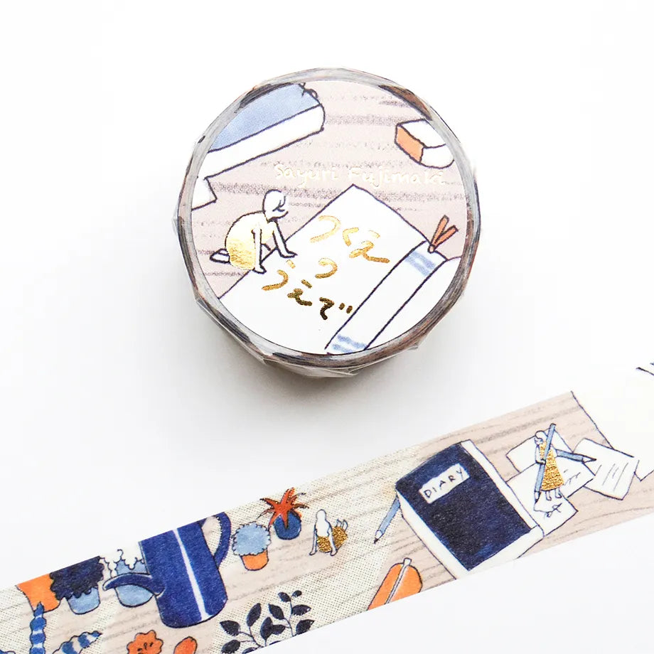 COZYCA x SAYURI FUJIMAKI Foil-Stamped Masking Tape - On The Desk