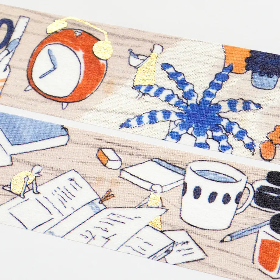 COZYCA x SAYURI FUJIMAKI Foil-Stamped Masking Tape - On The Desk