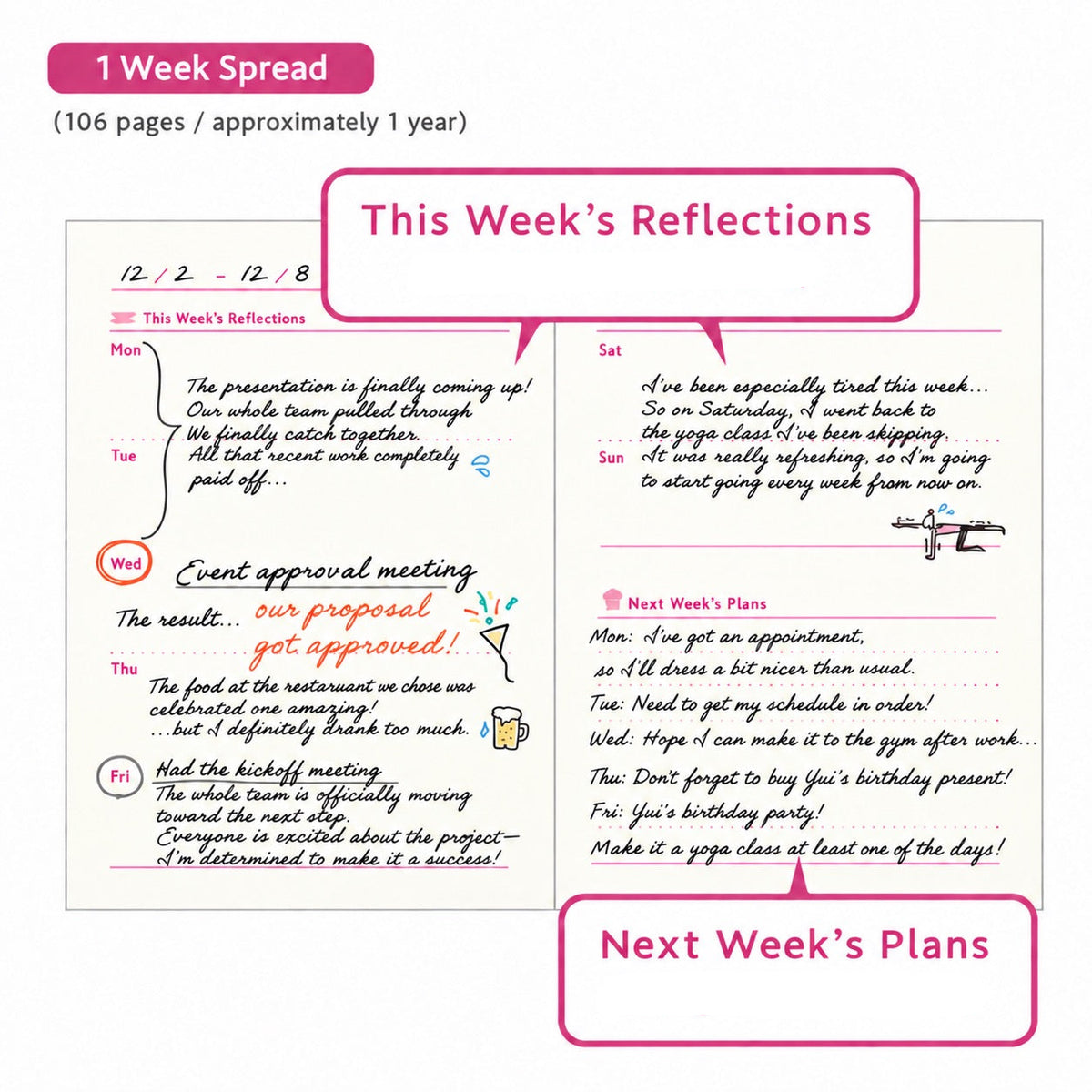 DAIGO Tea & Diary Time - Weekend Diary - A6 - Tea