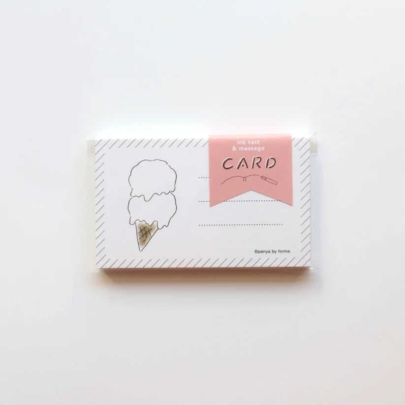 FORME. Ink Test & Message Card - Ice Cream Card
