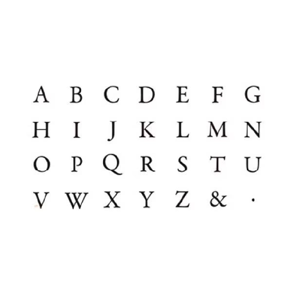 KODOMO NO KAO Petit Moji Stamp Set - Uppercase Alphabet - Serif