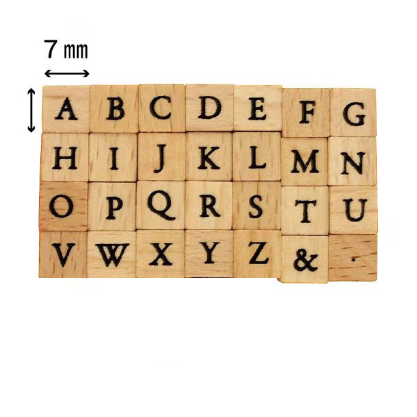KODOMO NO KAO Petit Moji Stamp Set - Uppercase Alphabet - Serif