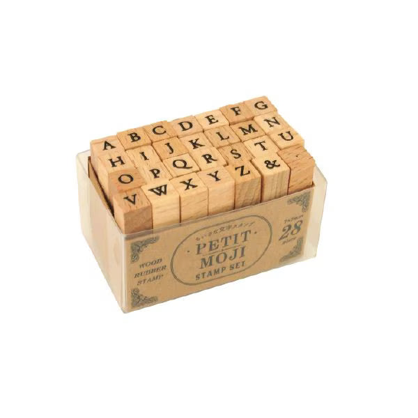 KODOMO NO KAO Petit Moji Stamp Set - Uppercase Alphabet - Serif